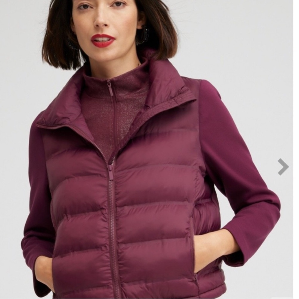Chico's Midnight Black cropped Puffer jacket